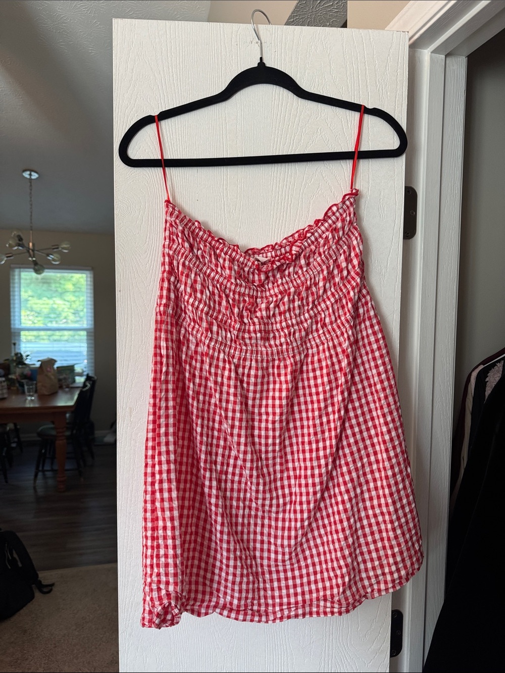 NEW- NEVER WORN Red Gingham Checkered Dress - Women